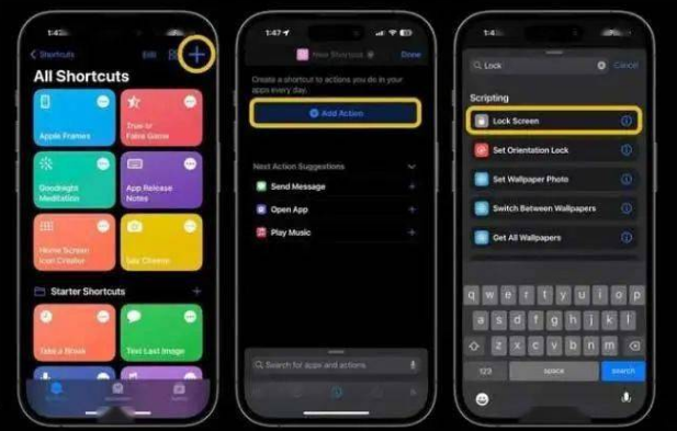 北大镇苹果14锁屏维修店分享iPhone14升级iOS16.4后如何创建锁屏快捷方式 