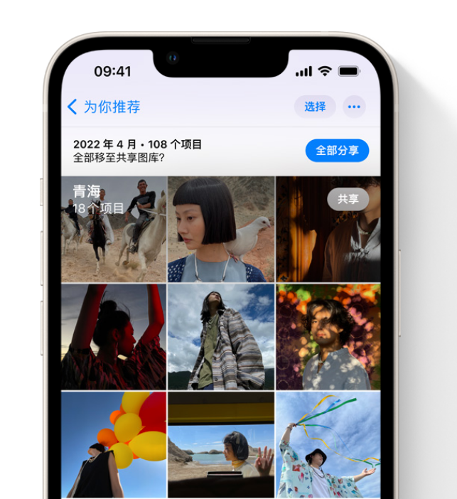 北大镇苹果维修网点分享在 iPhone 上使用共享图库 