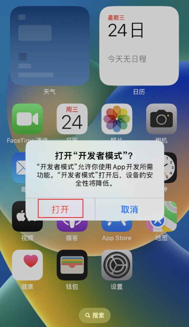 北大镇苹果手机维修分享如何打开开发者模式 