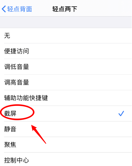 北大镇苹果手机维修分享iPhone12如何启用双击截屏 